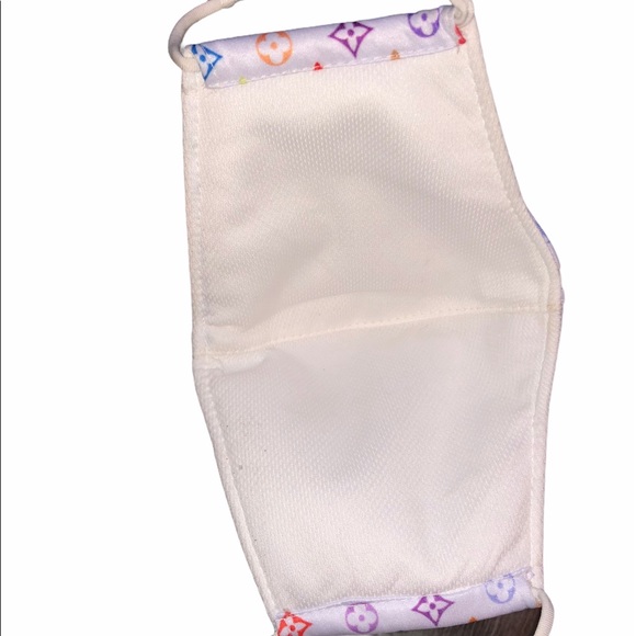 Rainbow Monogram Face Mask - Picture 2 of 2